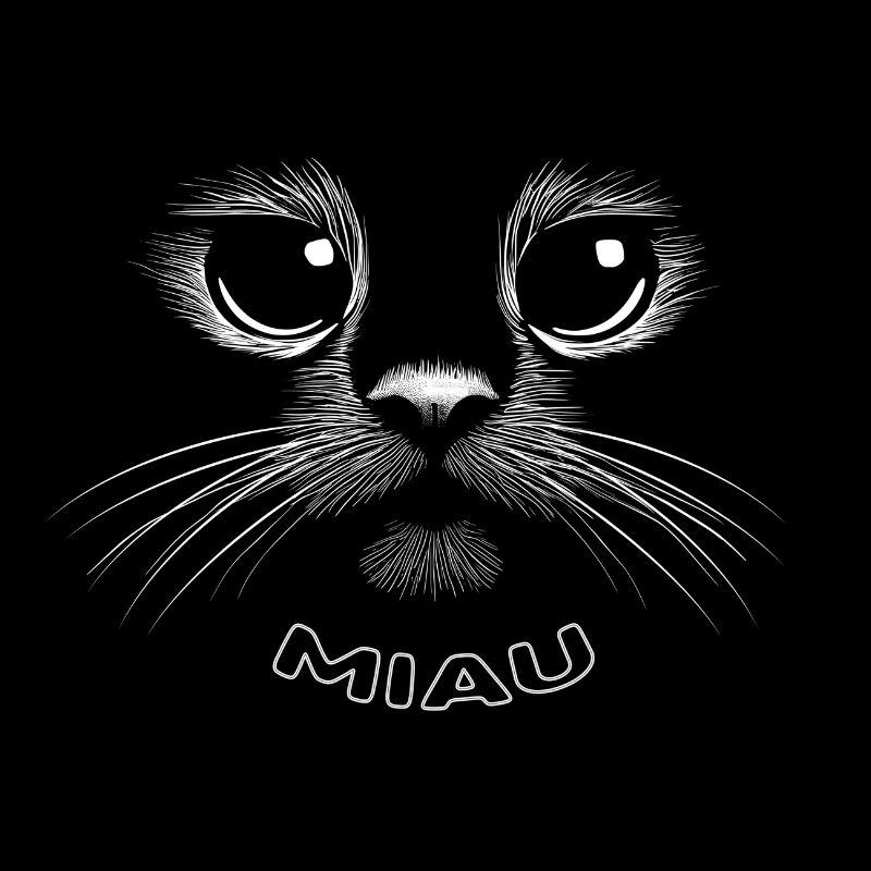 Mignon visage de chat - MIAOU