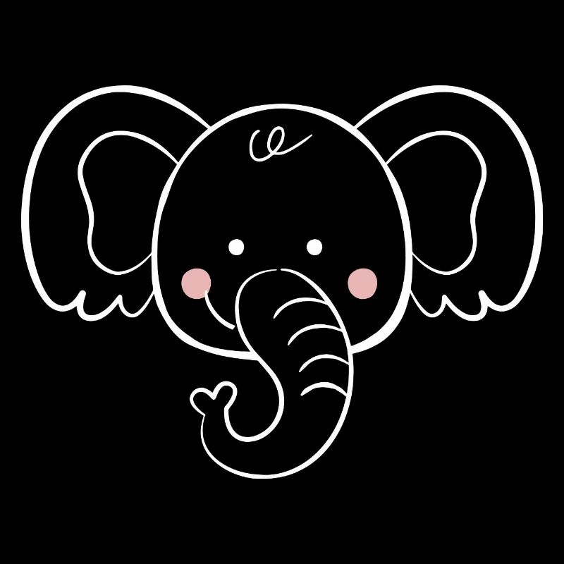 Cute Elephant Drawing – Playful Design