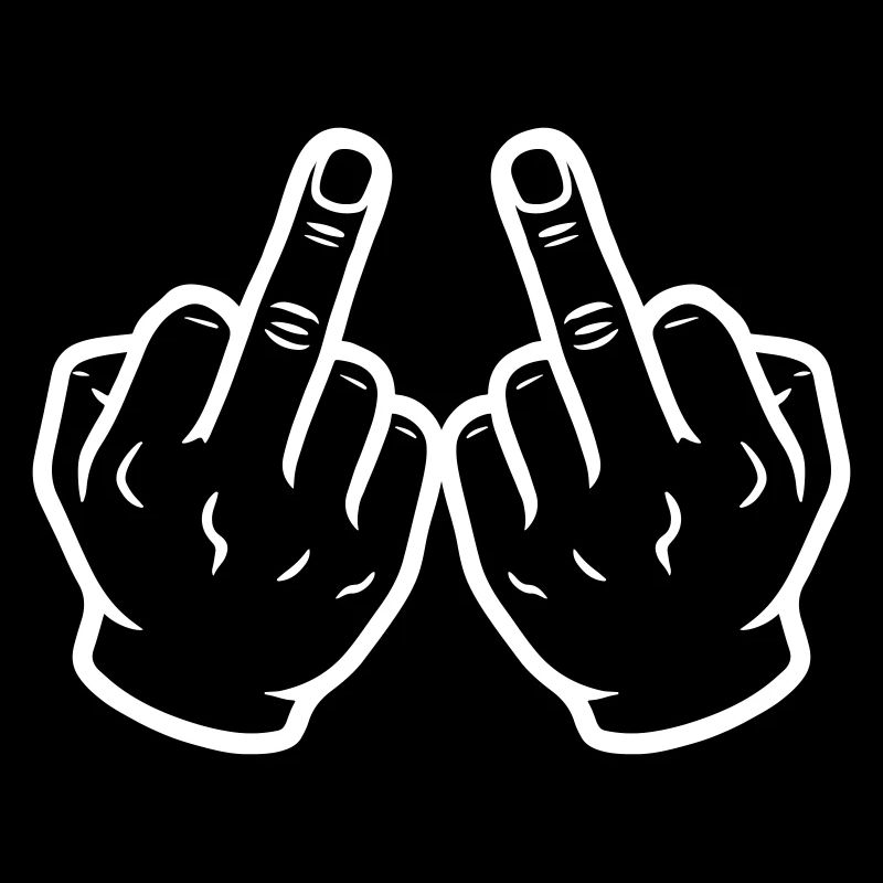 Hand Mittelfinger Frech