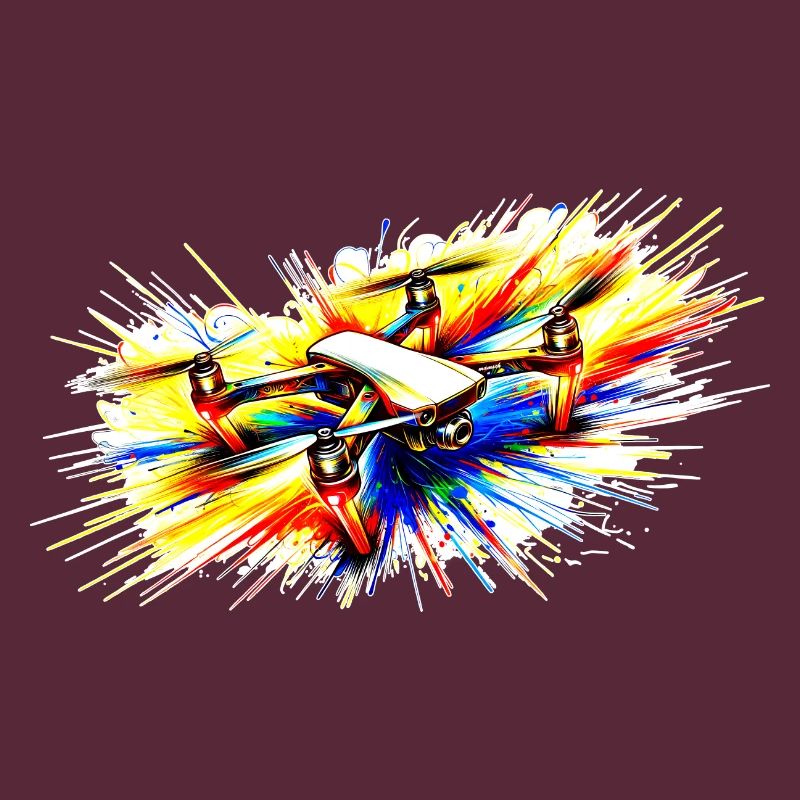 Multicopter, also called drone - color splash!