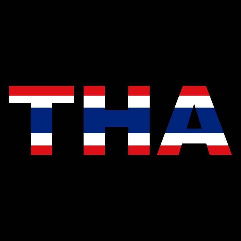 Thailand Flagge ISO Code THA