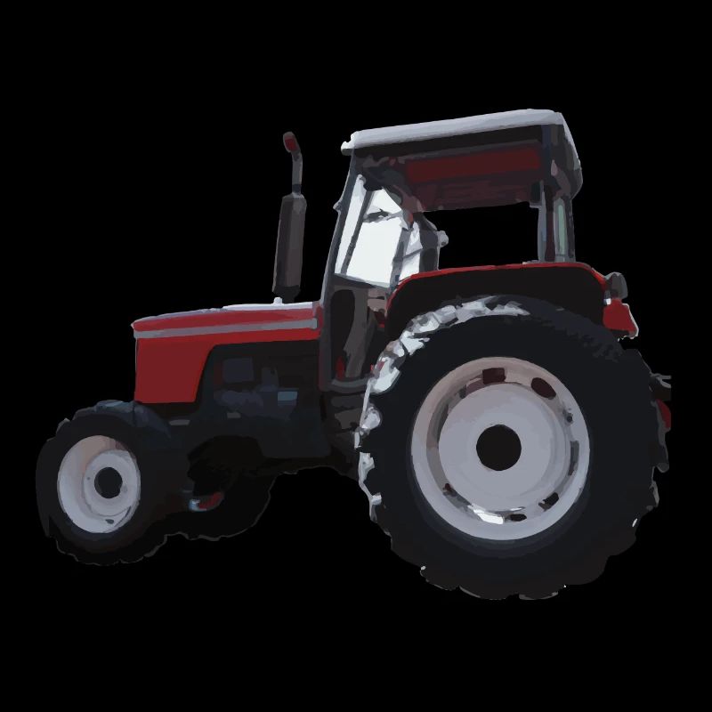 Red Tractor Illustration Kids Gift Idea