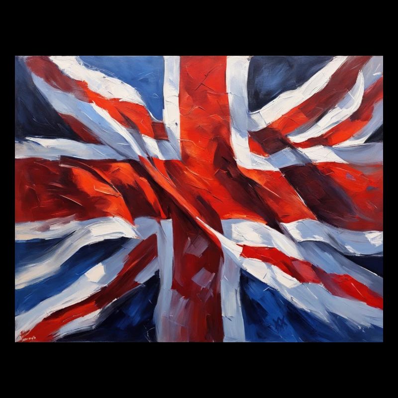 British Flag - Impressionist painting