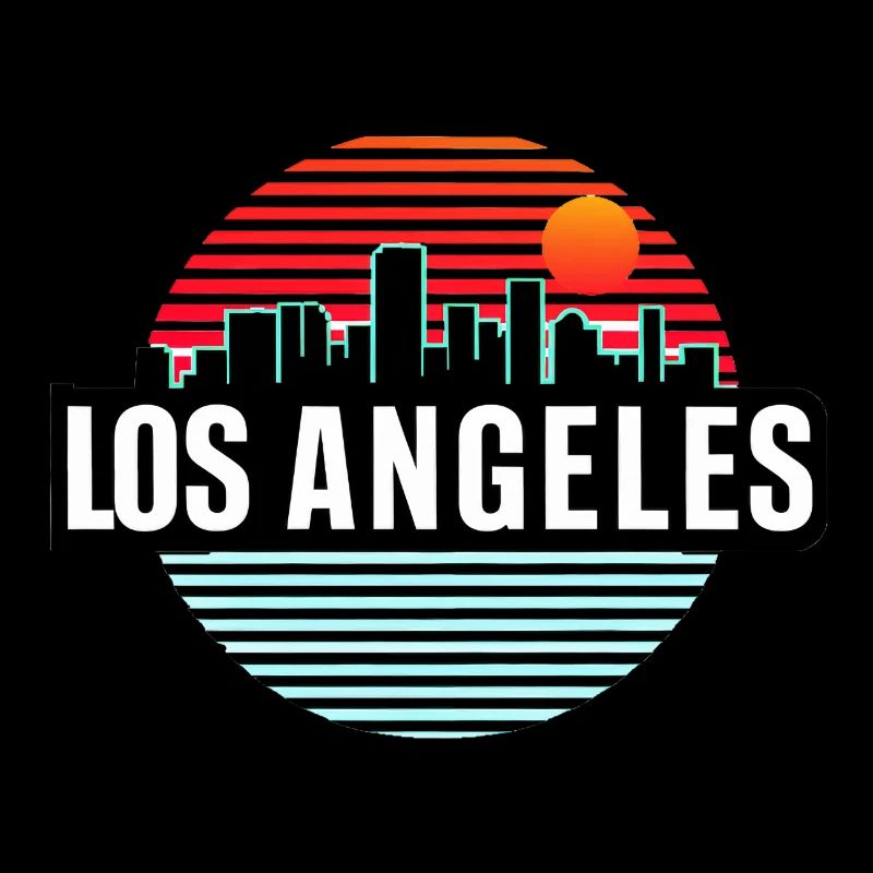 Los Angeles Synthwave Futuristic 80's Styling Tee