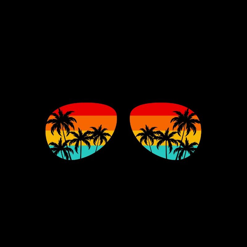 Spring Break Retro Sunset & Beach