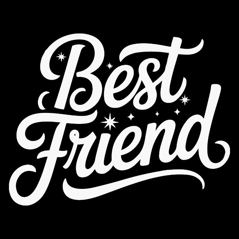 Bester Freund handgeschriebene Typografie