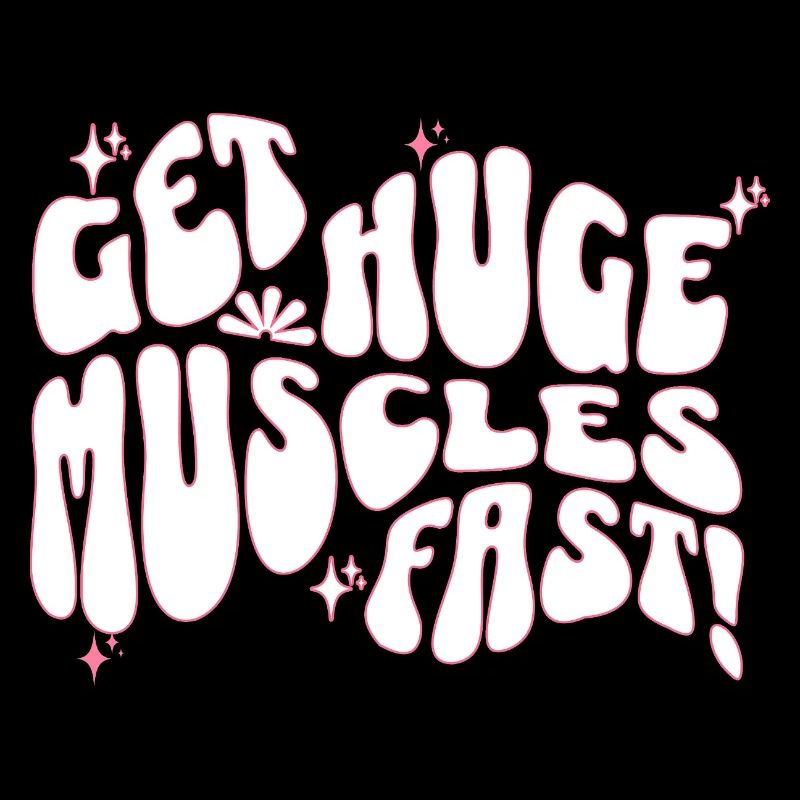 Big Muscles Fun Slogan Design