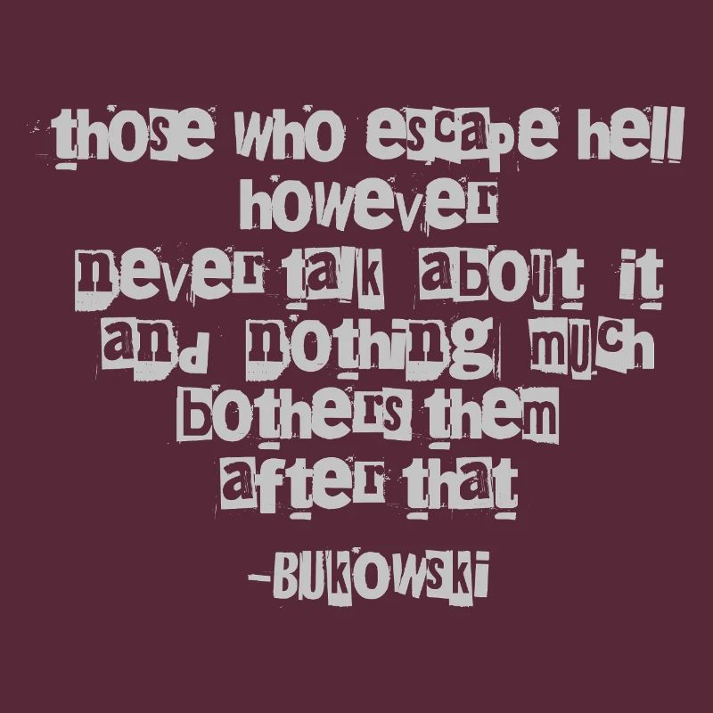 Typographie des citations usées de Bukowski