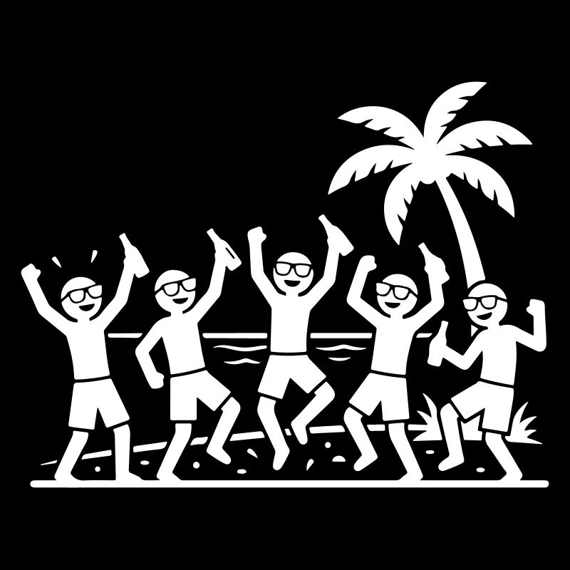 Équipe de plage pour fête de fin d’année