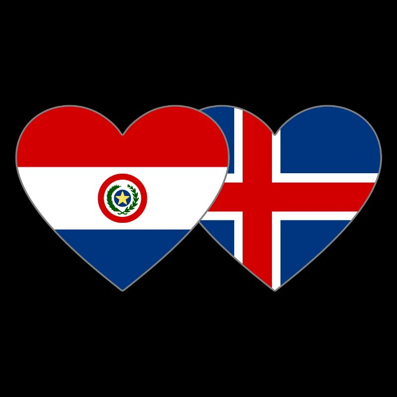 Drapeau du cœur de l’île du Paraguay
