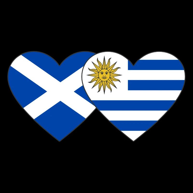 Écosse Uruguay Drapeau du cœur
