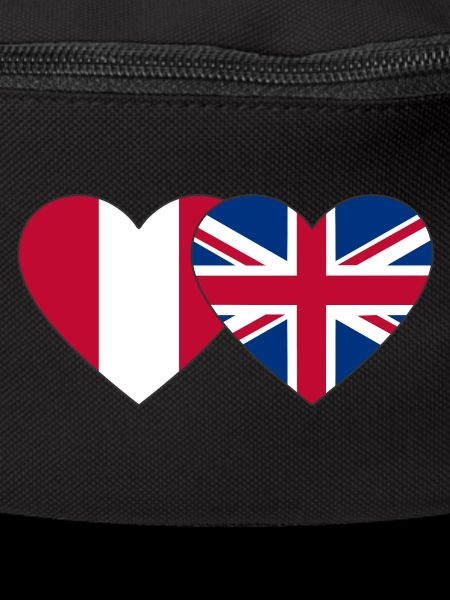 Peru England Heart Flag