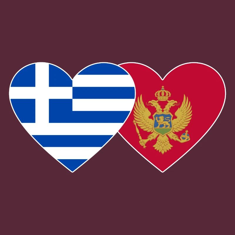 Grèce Monténégro drapeau