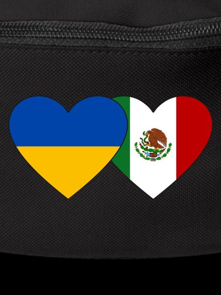 Ukraine Mexico Flag Heart