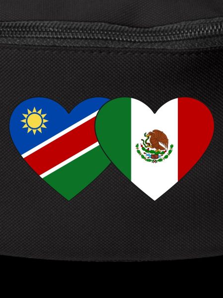 Namibia Mexico Flag Heart