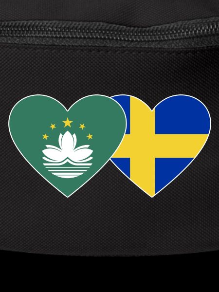 Macau Sweden flag heart