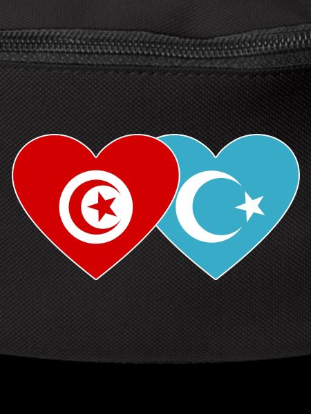 Tunisia Uyghurs Flag Heart