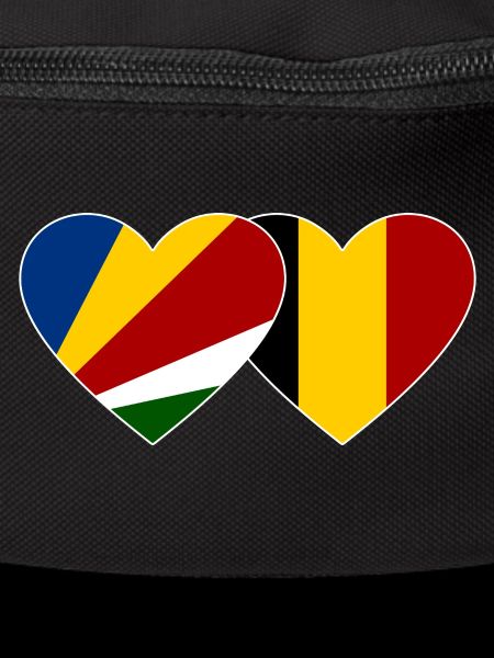 Seychelles Belgium Flag Heart