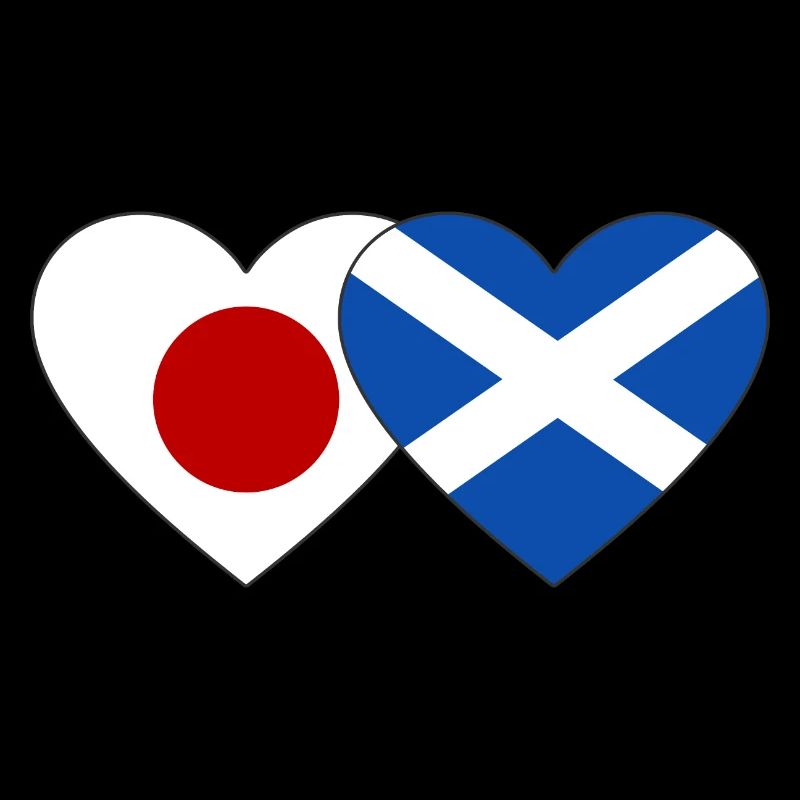 Japon Ecosse Drapeau Coeur