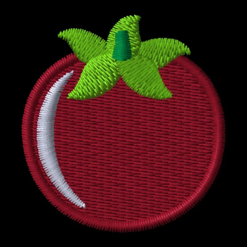 Tomate bestickt