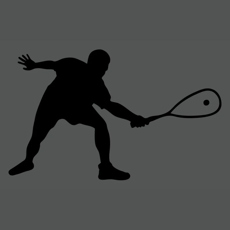 squash player vector drawing
