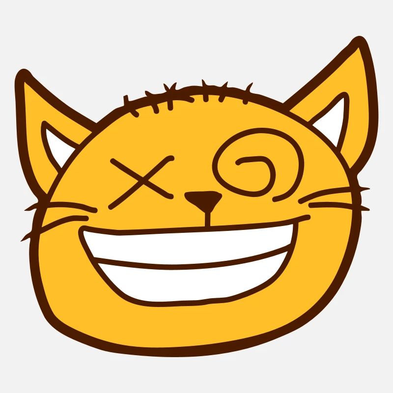 Insane Cat Squints Funny Crazy Grimace