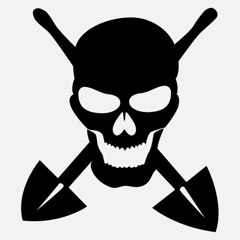 Skull digging shovel scoop gift idea