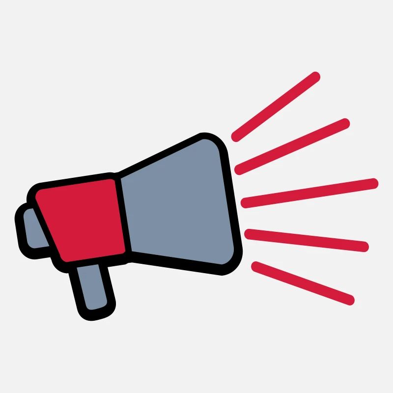 Mégaphone à symbole de parole forte