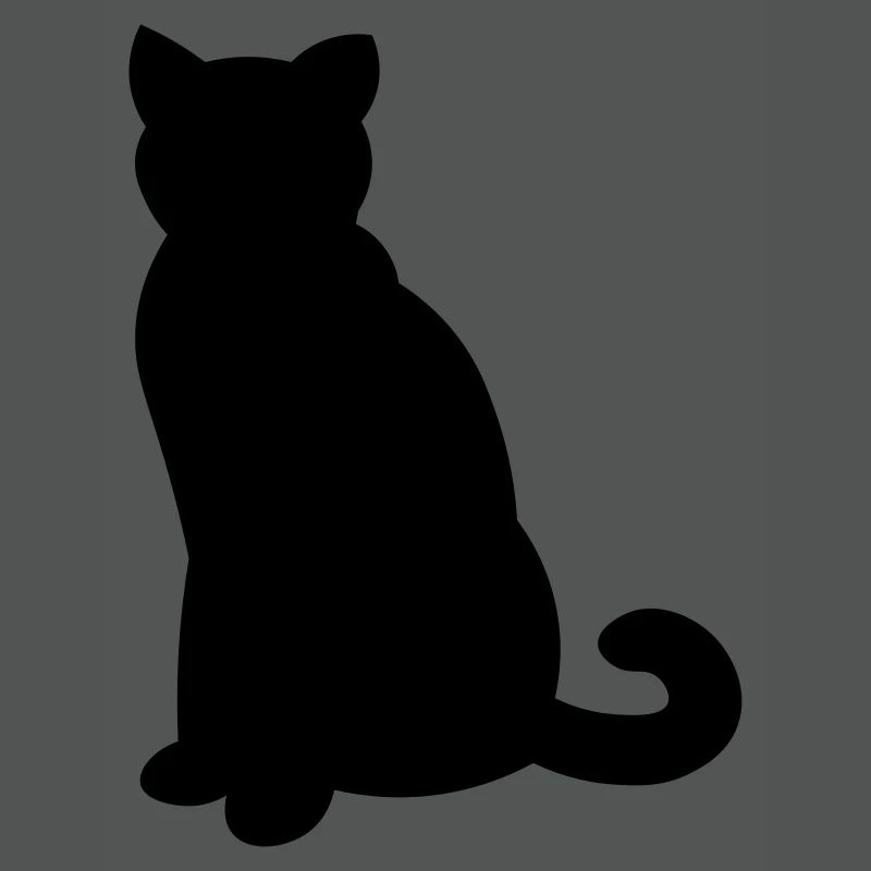 Chat noir simple - chat noir simple
