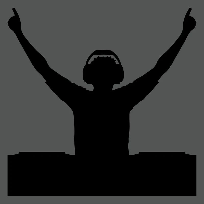 Conception de DJ silhouette