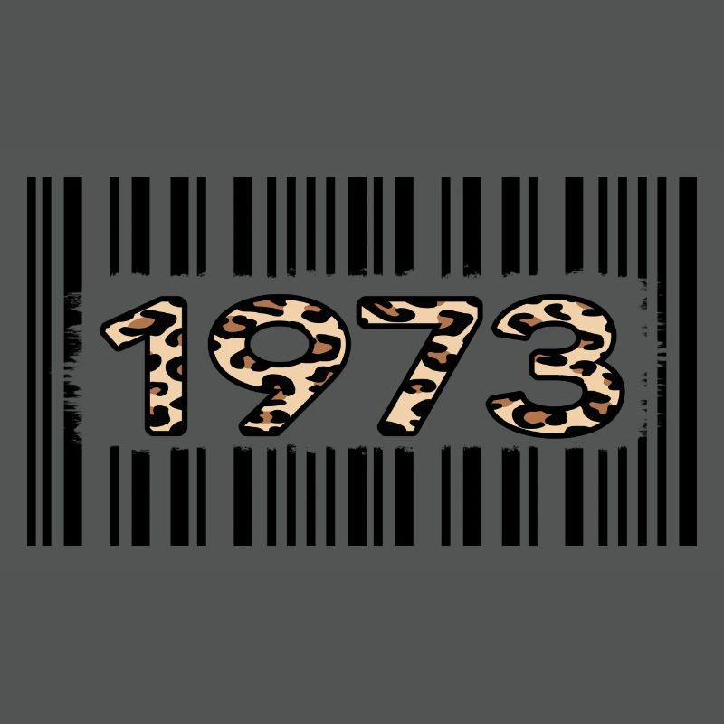 1973 anniversaire 49 ans code-barres léopard