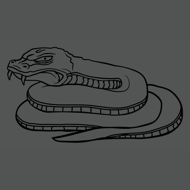 Dangerous evil snake design