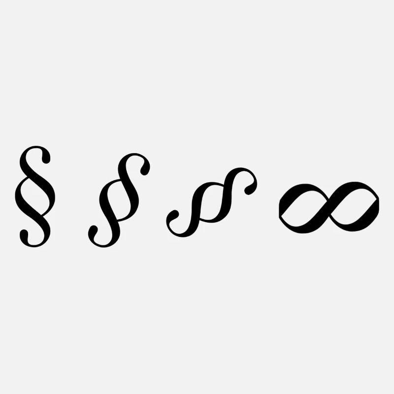 Design Paragraph fallend ins Infinity Zeichen