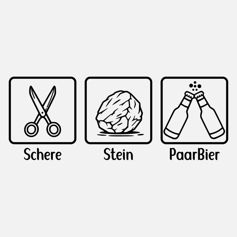 Ciseaux Papier Pierre - Paire de Bières