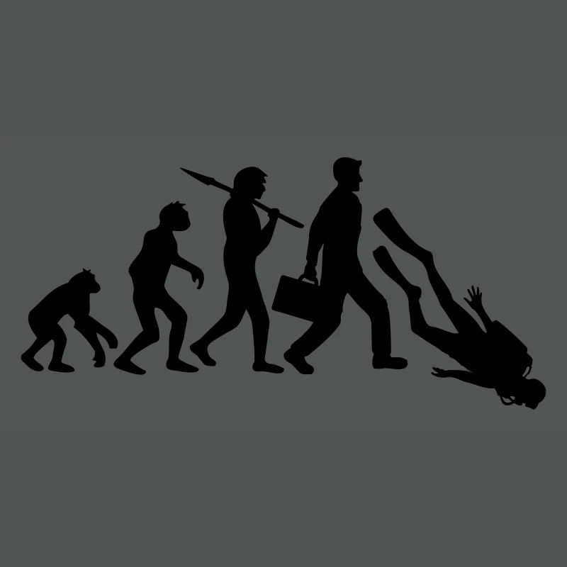 evolution diver sport fun development funny v