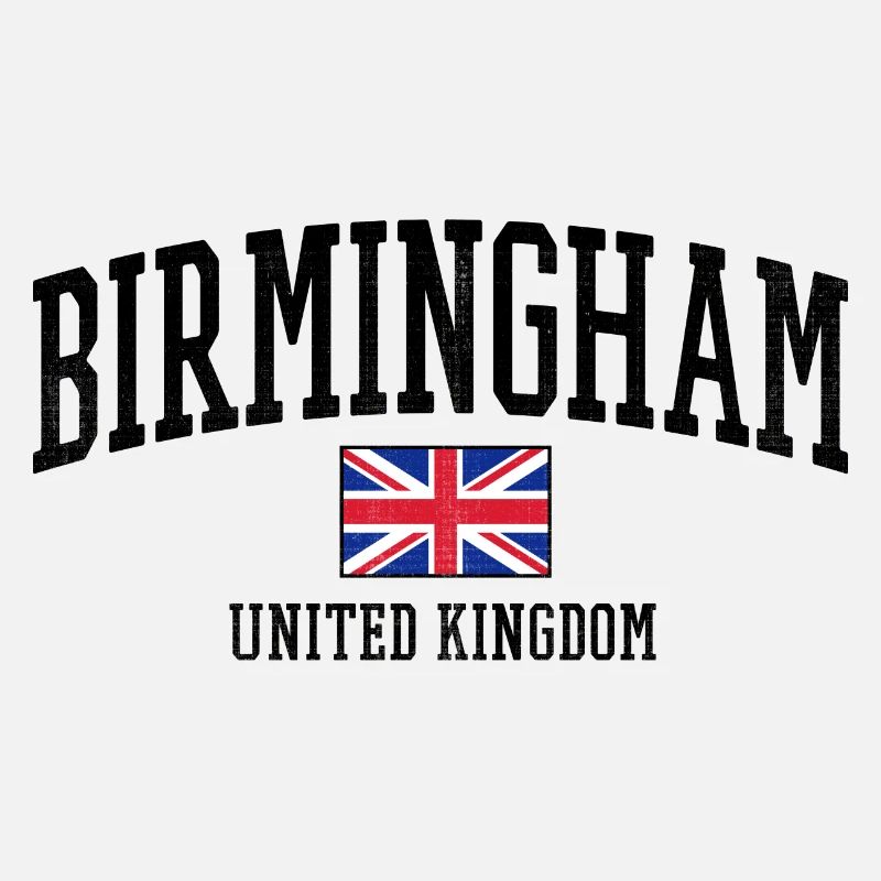 Conception de Birmingham avec drapeau britannique