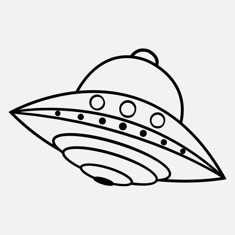 OVNI Alien Ship Space Doodle