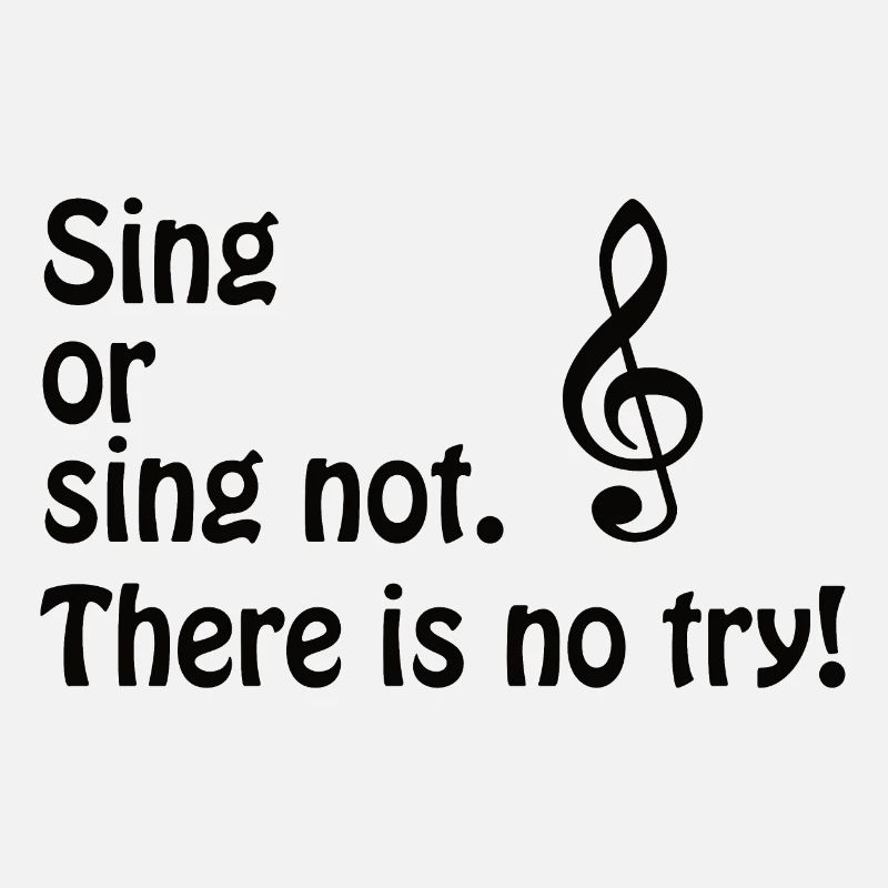 Sing or sing not. Treble clef - black