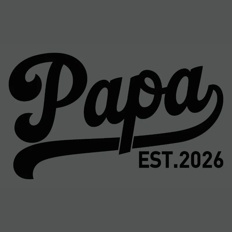 Papa EST 2026 Script Logo
