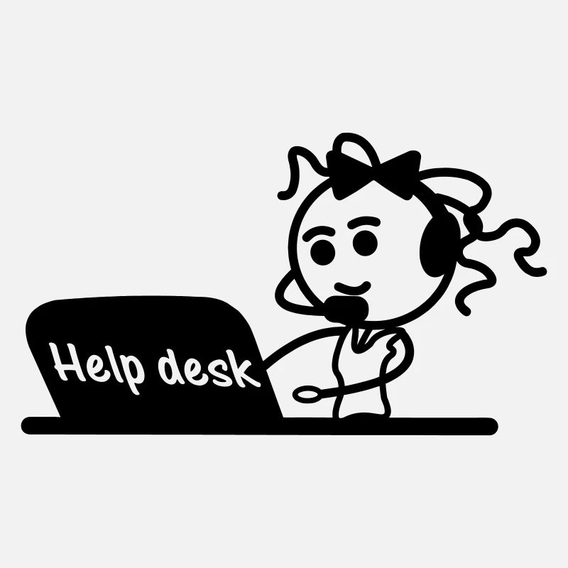Helpdesk-Sekretärin mit Mikrofon und Headset