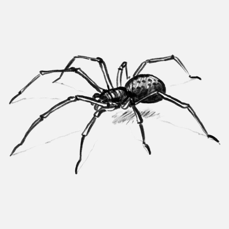 Dunkle Spinne Illustration Tier - lllustration