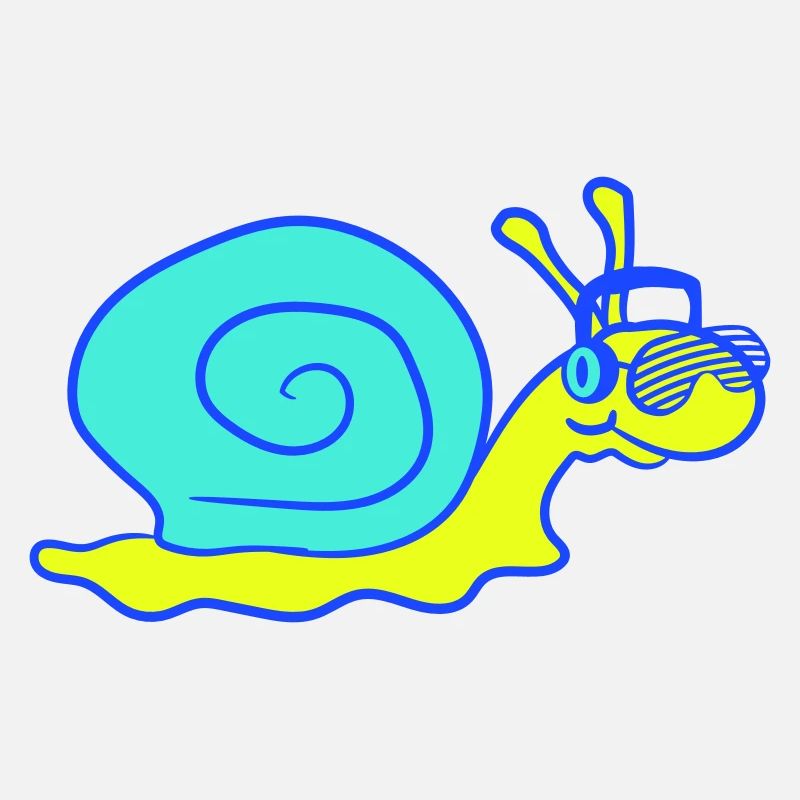 Cool DJ Snail Cute Shell