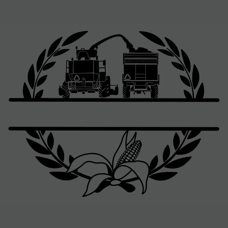 Corn Chopper in laurel wreath