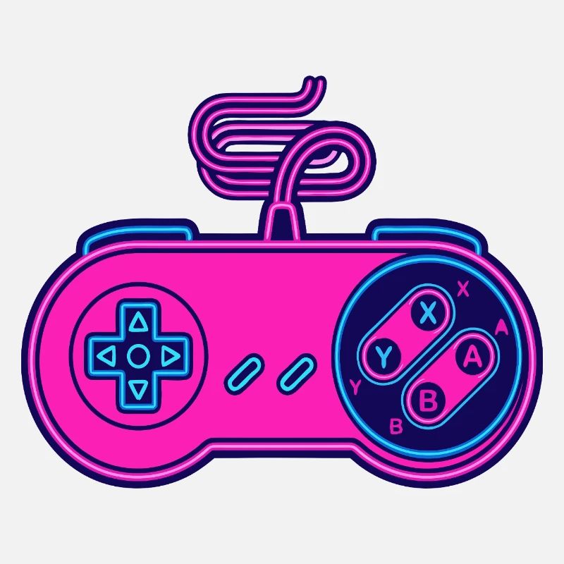 Retro pink neon controller