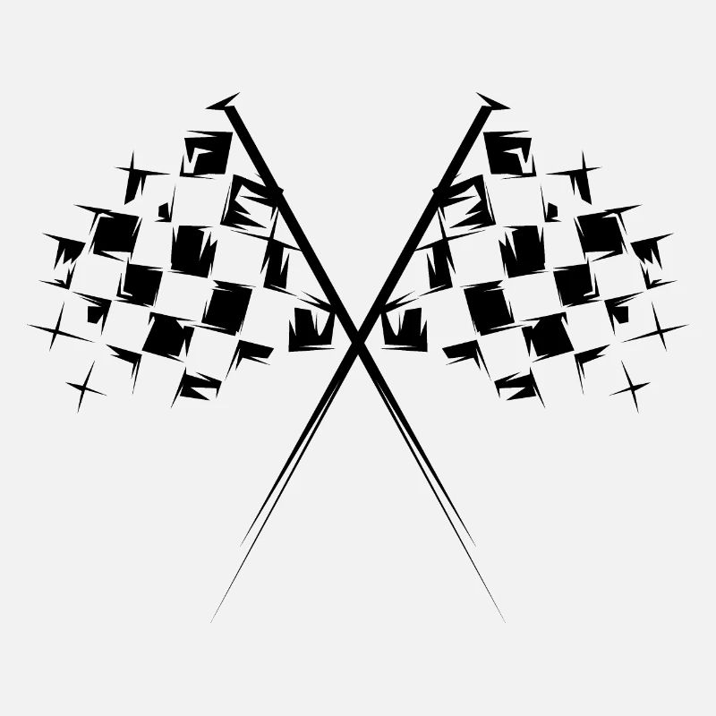 Icône du drapeau de course Illustration Icône du drapeau à damier
