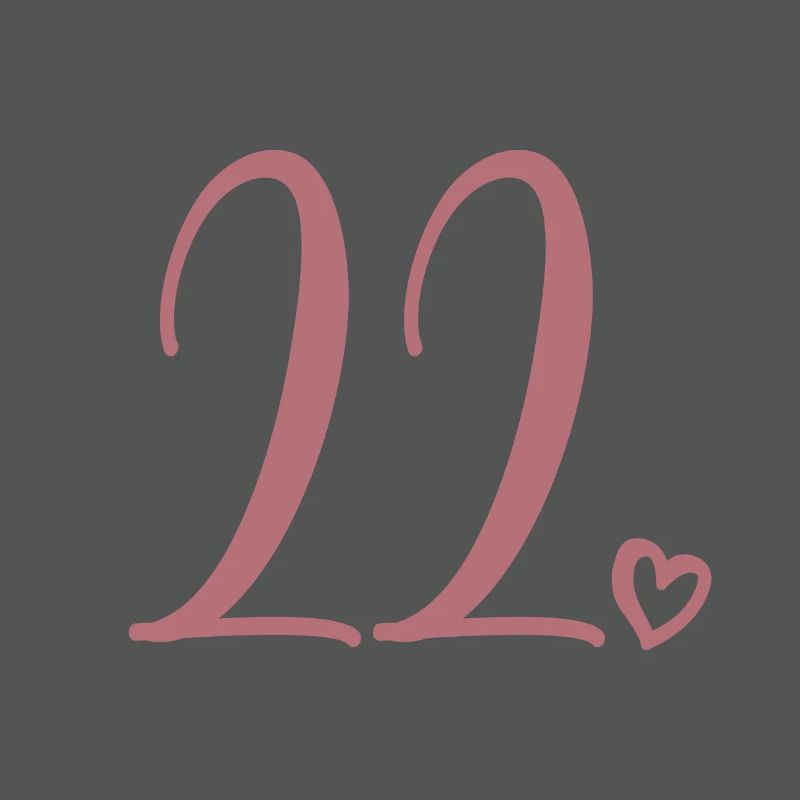 Mignon numéro 22, 22 ans, cadeau de 22e anniversaire