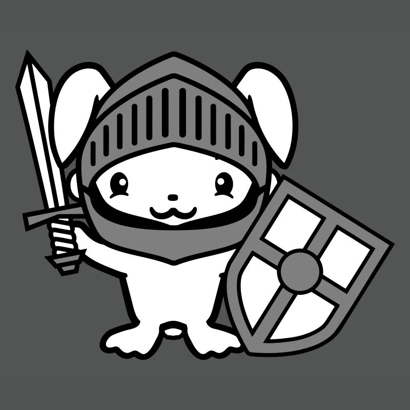 Rabbit Knight Sword Shield Armor Helmet Castle Hero