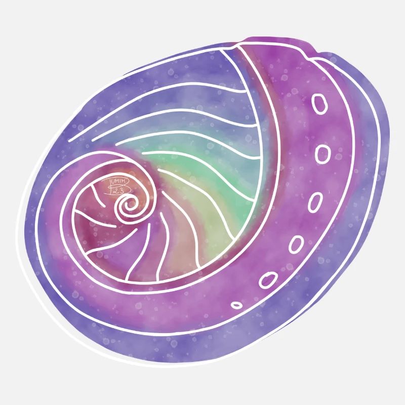 "Abalone", Boho Line Art Design, Serie "Shells"