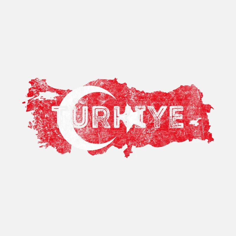 Turkey Map Shape and Flag