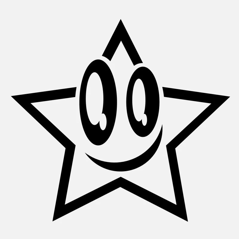 lachender stern gesicht star